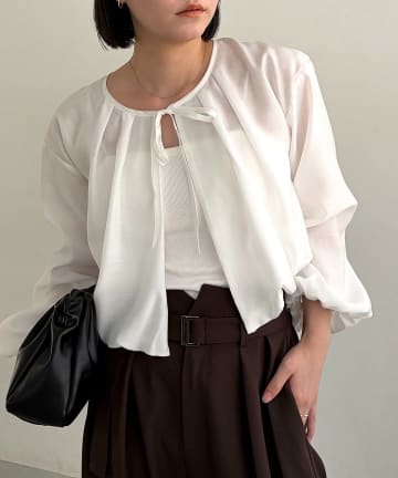 OUTLET(アウトレット) 【CAPRICIEUX LE'MAGE】シアーバルーンブラウス