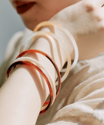 OUTLET(アウトレット) 【ear PAPILLONNER】セルロイド5連セットバングル