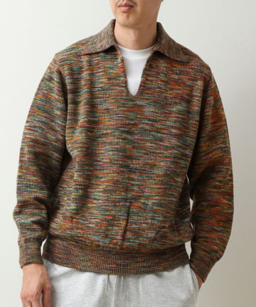 NOLLEY'S(ノーリーズ) 【COOHEM/コーヘン】鬼カスリ ポロ衿スキッパーPO 26AW