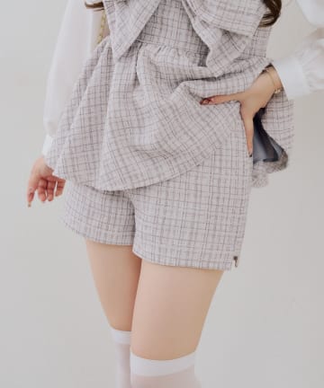 NICE CLAUP / OLIVE des OLIVE OUTLET(ナイスクラップ  / オリーブ デ オリーブ アウトレット) 【continuer】 【セットアップ可能】ハイウエストショートパンツ