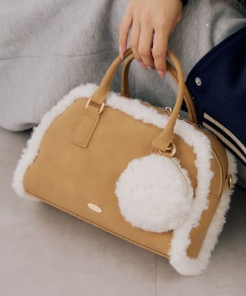 NICE CLAUP / OLIVE des OLIVE OUTLET(ナイスクラップ  / オリーブ デ オリーブ アウトレット) 【RMAF】ムートンボストンバック