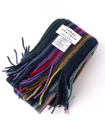 NOLLEY'S(ノーリーズ) 【JAMES CHARLOTTE/ジェームス・シャルロット】501 Warp Knit Multi Stripe Scarf 25