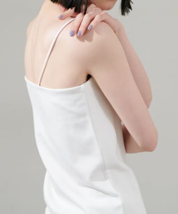 NICE CLAUP / OLIVE des OLIVE OUTLET(ナイスクラップ  / オリーブ デ オリーブ アウトレット) 【LARUTA】カップ付きレーヨンポンチキャミ