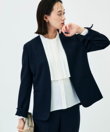 NOLLEY'S(ノーリーズ) セットアップ対応速乾/防シワ/抗ピリングウォッシャブルシャークVネックジャケット