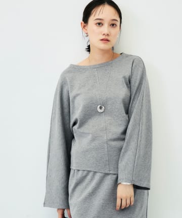 NOLLEY'S(ノーリーズ) 《セットアップ対応/抗ピル》ウォッシャブルストレッチポンチドルマンプルオーバー