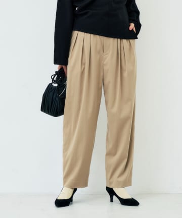 NOLLEY'S(ノーリーズ) 《ストレッチ》ウォッシャブルキュプラツイルカーブパンツ