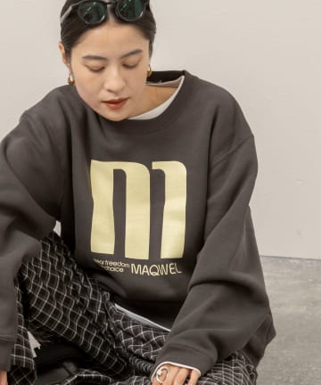 NOLLEY'S(ノーリーズ) 【MAQWEL/マクウェル】 LARGE M プリントスウェット裏起毛