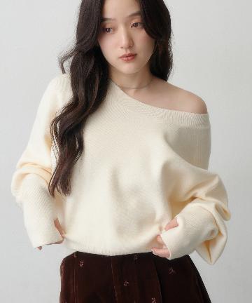 Kastane(カスタネ) 【11.6(金)18:00発売/WEB限定/4色展開/2WAY】メランジロングリブニット