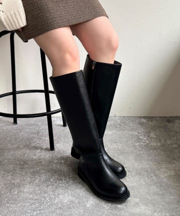 FREDY & GLOSTER(フレディ アンド グロスター) ルーズフィットサイドジップロングブーツ