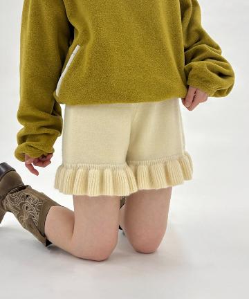 w closet(ダブルクローゼット) フリルニットショートパンツ