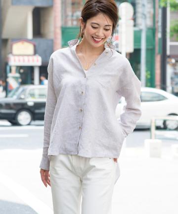 NEW　リネンバックTIEシャツ