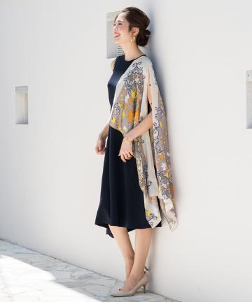 【PEELSLOWLY】アシメスカーフドレス