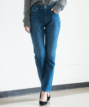 【YANUK】デニットスリムストレートパンツ