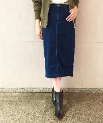 【YANUK】デニットペンシルスカート
