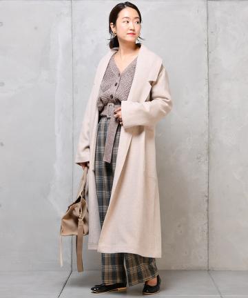 ダブルフェイスウールコート