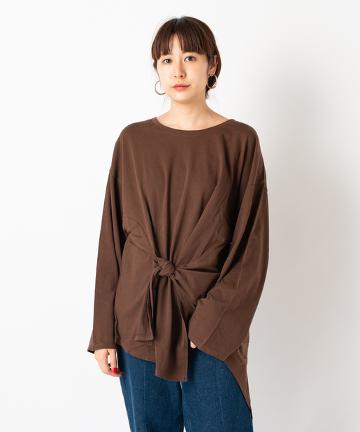 アシメ裾結びロンT