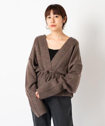 紐付きカシュクールカーディガン