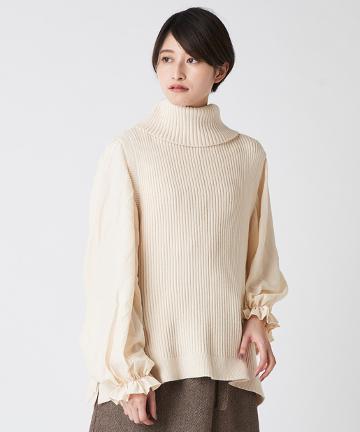 サイドリボンニットベスト