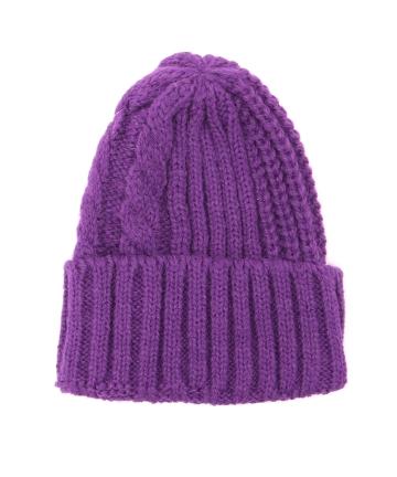3KNIT ALPACA BOBCAP/アルパカニットケーブル編みニット帽