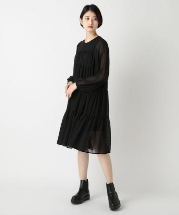 シフォンティアードワンピース