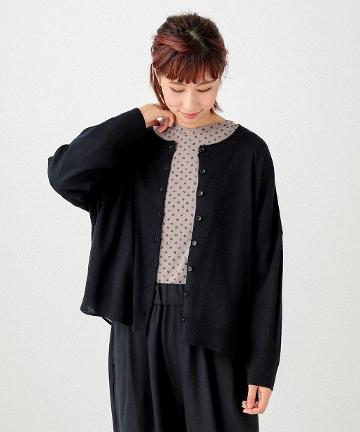 クルーネックカーディガン
