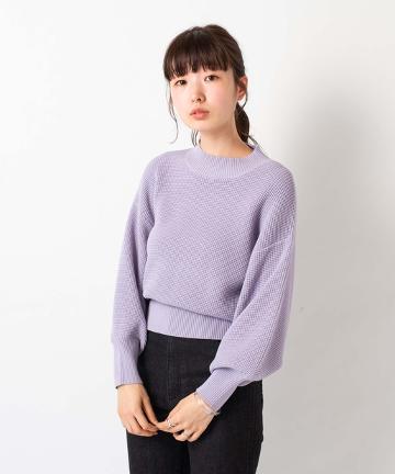ニュアンスカラーワッフルニット