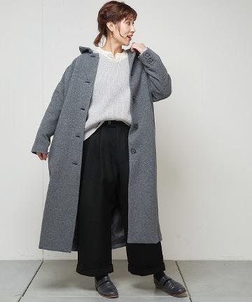 襟付きロングコート