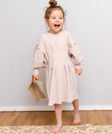 【Omekashi】KIDSワッフルワンピース