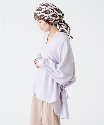 【Omekashi】バックデザインヘンリーシャツ