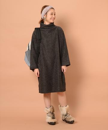 オフタートルシャギーワンピース
