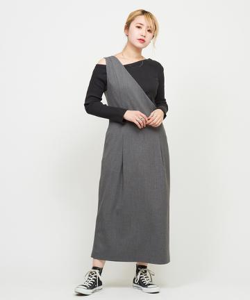 ワンショルダーワンピース
