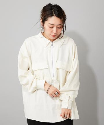 シャツコールハーフジップ