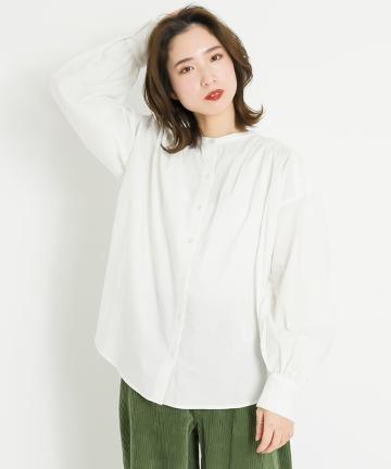 バンドカラーブラウス