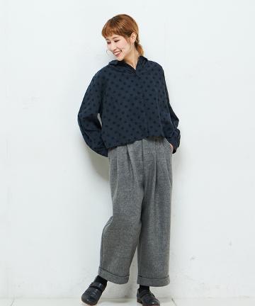 小花刺繍前アキブラウス