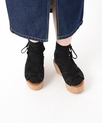 厚底レースUPサンダル