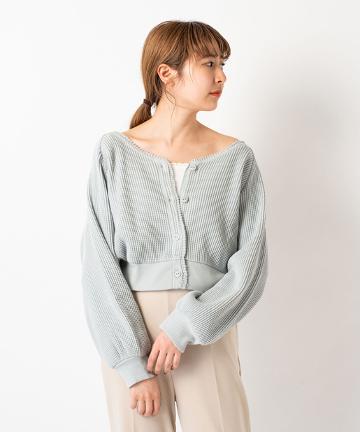 カットオフサーマル前後カーディガン