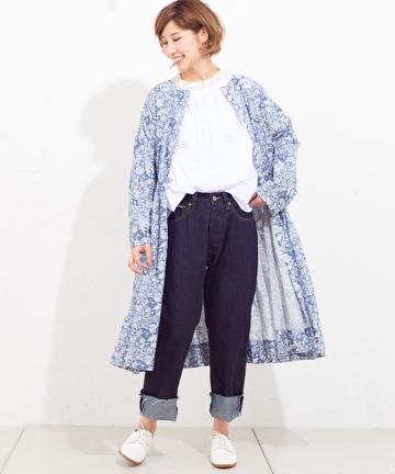 レース×刺繍プルオーバーブラウス