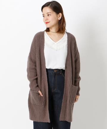 リブロングカーディガン