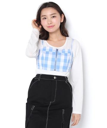 ギンガムビスチェ