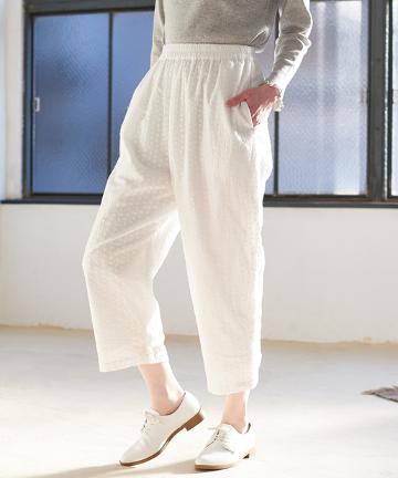 水玉刺繍パンツ