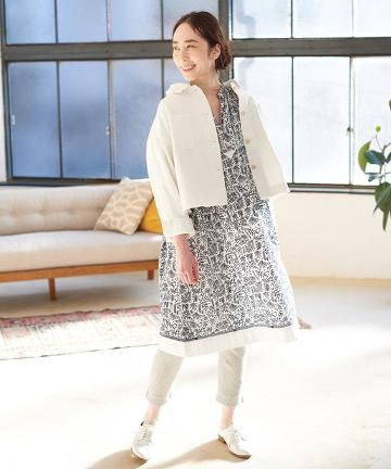 ボタニカル刺繍ワンピース
