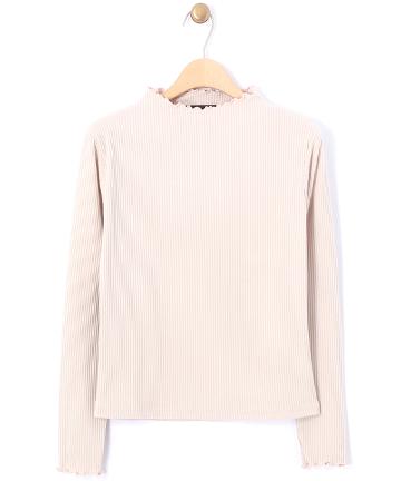 【Omekashi】リブボトルネックプルオー