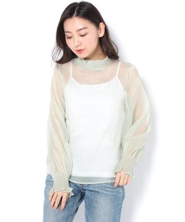 シャイニーボリュームブラウス