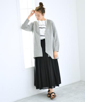 ガーターホールガーメントロングカーディガン