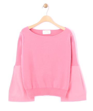 【Omekashi】袖フレアニット