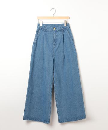 【Omekashi】12ozタックワイドデニムP