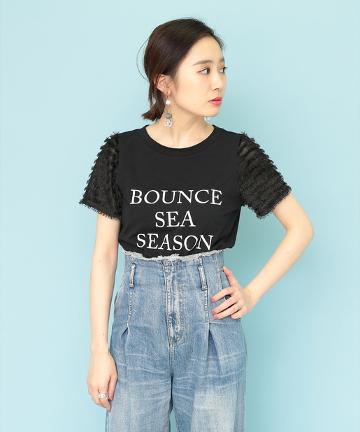 シャイニーフリンジロゴTシャツ