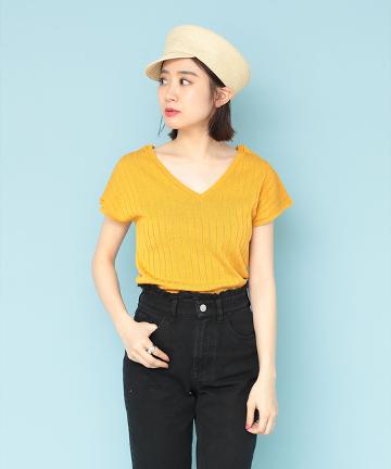 ノースリリブニット