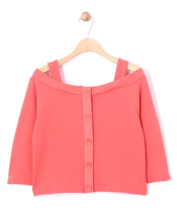 カーディガン風オフショルプルオー