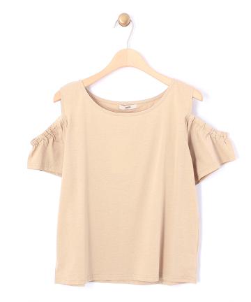 肩あき袖フレアT